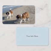St.Bernards auf den Beach Business Cards Visitenkarte (Vorne/Hinten)