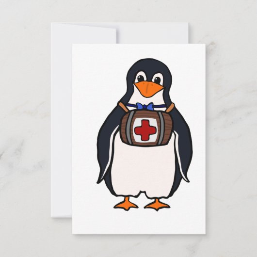 St. Bernard's Penguin Einladungen (Vorderseite)