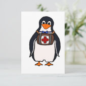 St. Bernard's Penguin Einladungen (Stehend Vorderseite)