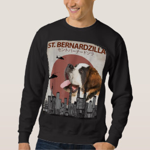 St. Bernardzilla Funny Festival Moon and Stars Sweatshirt