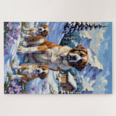 St. Bernhard Alpen-Krokus-Kunst Puzzle (Horizontal)