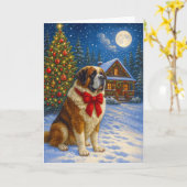 St. Bernhard Feiertag Karte (Gelbe Blume)