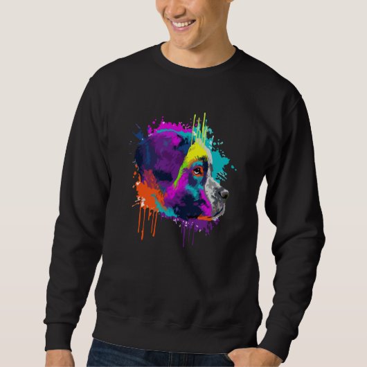 St. Bernhard Für Bunte Hunde Sweatshirt (Vorderseite)