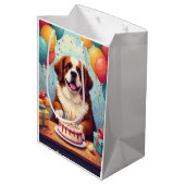 St.-Bernhard-Geburtstagsfeier Mittlere Geschenktüte (Rückseite Schrägansicht)