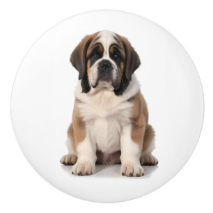 St.-Bernhard-Hund Keramikknauf