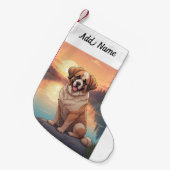 St.-Bernhard-Hund Kleiner Weihnachtsstrumpf (Vorderansicht (hängend))