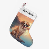 St.-Bernhard-Hund Kleiner Weihnachtsstrumpf (Vorderansicht (hängend))