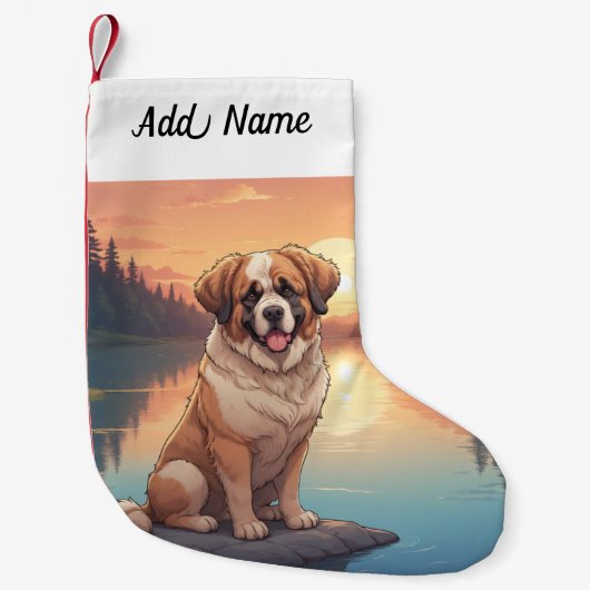 St.-Bernhard-Hund Kleiner Weihnachtsstrumpf (Vorderseite)