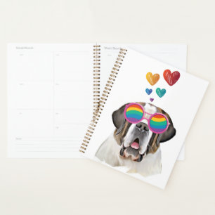 St. Bernhard Hund mit Herzen Valentinstag Planer