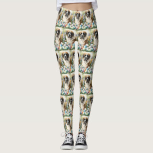 St.-Bernhard-Hund mit Ostereiern Feiertag  Leggings
