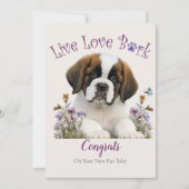 St.-Bernhard-Hunde Adoption, Gotcha-Tag Karte (Vorderseite)
