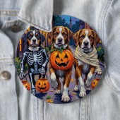 St.-Bernhard-Hunde in Halloween-Kostümen Button (Beispiel)