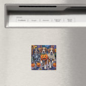 St.-Bernhard-Hunde in Halloween-Kostümen Magnet (In Situ (Geschirrspüler))