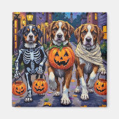 St.-Bernhard-Hunde in Halloween-Kostümen Magnet (Vorne)