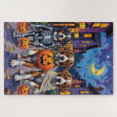 St.-Bernhard-Hunde in Halloween-Kostümen Puzzle (Horizontal)
