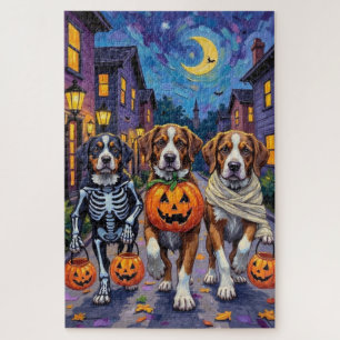 St.-Bernhard-Hunde in Halloween-Kostümen Puzzle