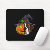 St. Bernhard Kürbis Jack O Lantern Halloween Männe Mousepad (Mit Mouse)