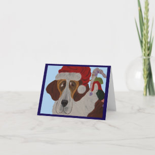 St. Bernhard mit einem Elf Karte
