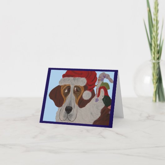 St. Bernhard mit einem Elf Karte (Vorderseite)