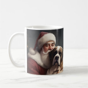 St. Bernhard mit Weihnachtsmann Festive Weihnachte Kaffeetasse