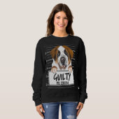 St.-Bernhard-Mugshot-schuldiger Hund Sweatshirt (Vorne ganz)