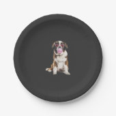 St. Bernhard Pappteller (Vorderseite)