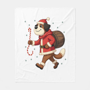 St. Bernhard Rettung Weihnachten Fleecedecke