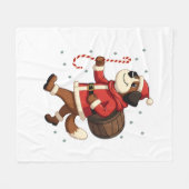 St. Bernhard Rettung Weihnachten Fleecedecke (Vorderseite (Horizontal))