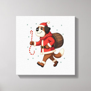 St. Bernhard Rettung Weihnachten Leinwanddruck