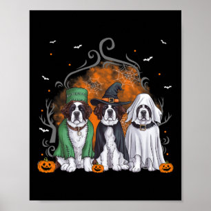 St. Bernhard St. Bernhard Hund Halloween Geist Kos Poster