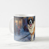 St. Bernhard Weihnachtsfestzeit Kaffeetasse (Vorderseite Links)