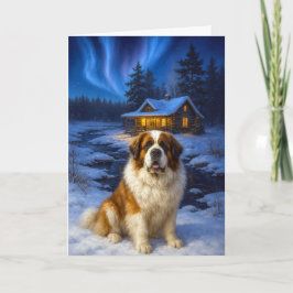 St. Bernhard Weihnachtskarte Feiertagskarte