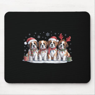 St. Bernhard Weihnachtswelpen Hunde Liebhaber Lust Mousepad
