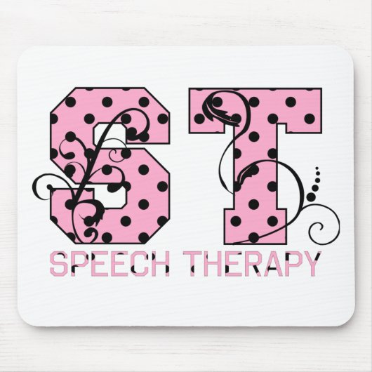 St. beschriftet die rosa und schwarzen Tupfen Mousepad (Vorne)