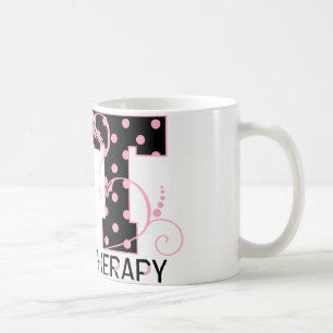 St. beschriftet die schwarzen und rosa Tupfen Kaffeetasse