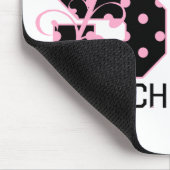 St. beschriftet die schwarzen und rosa Tupfen Mousepad (Ecke)