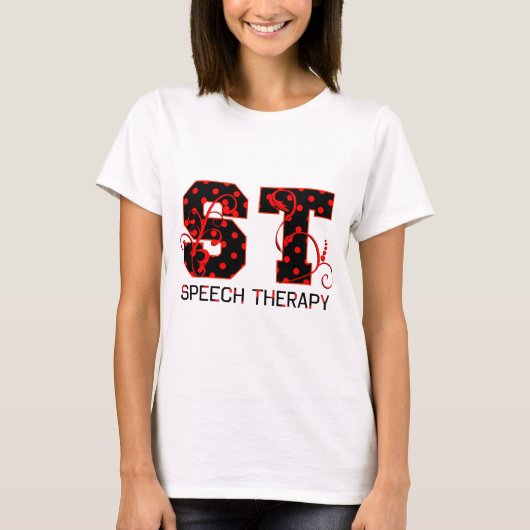 St. beschriftet schwarzen und roten Tupfenschatten T-Shirt (Vorderseite)