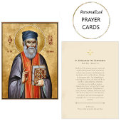 St. Bessarion the Agathonite Orthodox Prayer Card Platzkarte