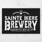 St Biere Brewery Pub Logo Lebensmitteletikett (Einzelnes Label)