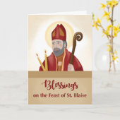 St. Blaise Festtag Segnungen Karte (Gelbe Blume)