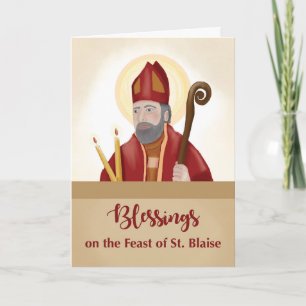 St. Blaise Festtag Segnungen Karte