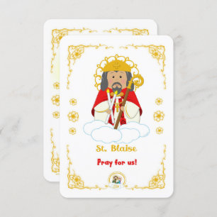 St. Blaise Holy Card Einladung