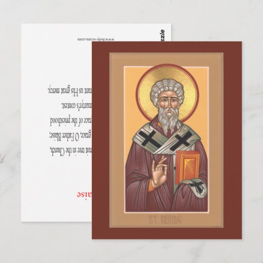 St. Blaise Prayer Card Postkarte (Vorne/Hinten)