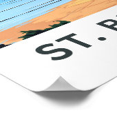 St. Brelade Jersey Travel Print Poster (Ecke)