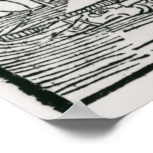 St. Brendan auf der Fischinsel Poster (Ecke)