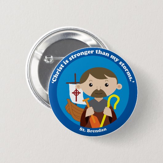 St. Brendan Button (Vorne & Hinten)
