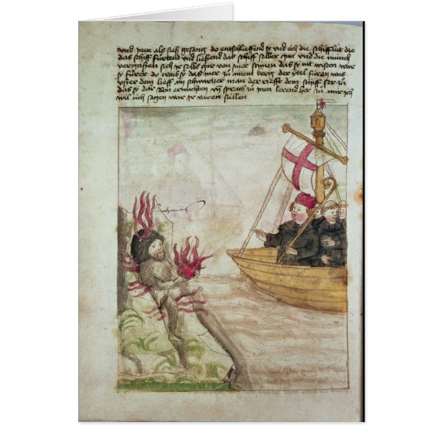 St. Brendan in seinem Schiff (Vorne)