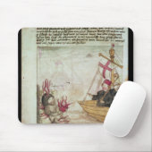 St. Brendan in seinem Schiff Mousepad (Mit Mouse)