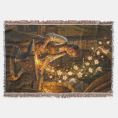 St Brigid Blacksmith Fairies Flowers Fantasy Art Decke (Vorderseite)