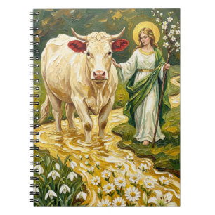 St. Brigid & Die Weiße Kuh (Imbolc) Notizblock